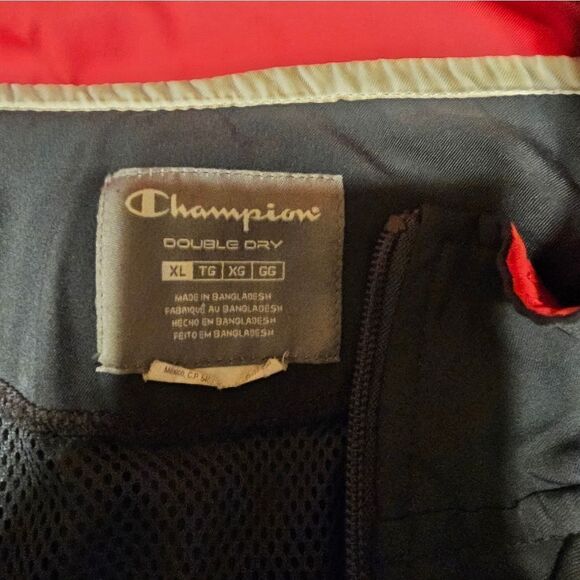 Champion jacket men's XL gray/red/white  Pre-owned - Picture 3 of 4